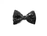 The Party People Shop Bow Tie - Sequin Black, Deluxe offer