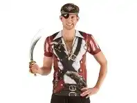 The Party People Shop Adult Costume - Faux Real Shirt, Swashbuckler Pirate offer