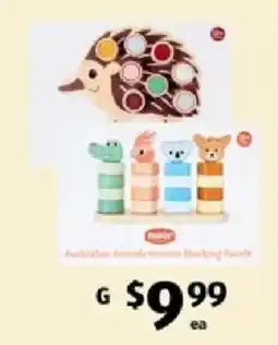 ALDI Hape Australian Animals Wooden Stacking Puzzle offer