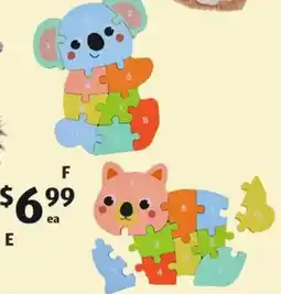 ALDI Australian Animal Wooden Puzzles offer