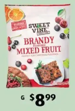 ALDI Sweet Vine Brandy Flavoured Mixed Fruit offer