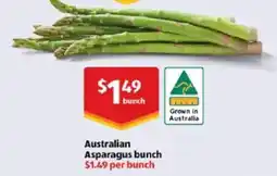 ALDI Australian Asparagus bunch offer