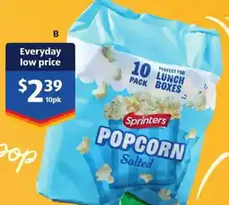 ALDI Sprinters Popcorn Salted offer