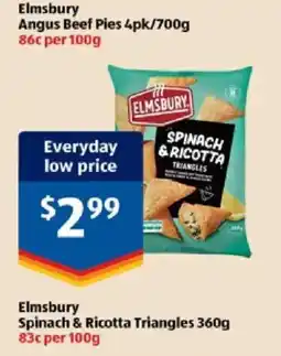 ALDI Elmsbury Spinach & Ricotta Triangles offer