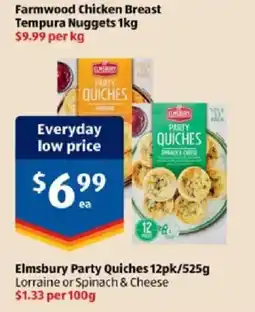 ALDI Elmsbury Party Quiches offer