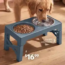 ALDI Height adjustable dog bowl stand offer