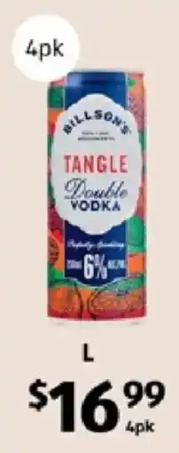 ALDI Billson's Tangle Double Vodka offer