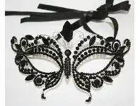 The Party People Shop Mask - Diamantes, Black offer