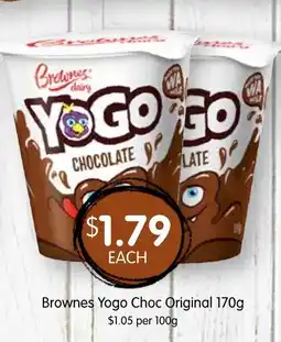 Spudshed Brownes Yogo Choc Original offer