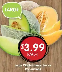 Spudshed Large Whole Honeydew or Rockmelons offer