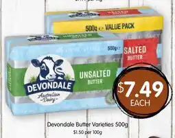 Spudshed Devondale Butter Varieties offer
