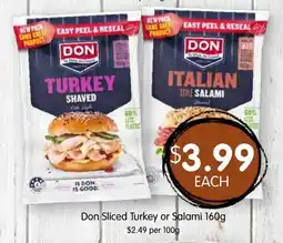 Spudshed Don Sliced Turkey or Salami offer