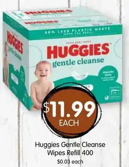Spudshed Huggies Gentle Cleanse Wipes Refill offer
