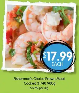 Spudshed Fisherman's Choice Prawn Meat offer