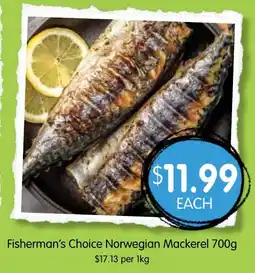 Spudshed Fisherman's Choice Norwegian Mackerel offer