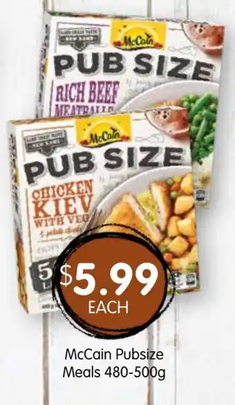 McCain Pubsize Meals
