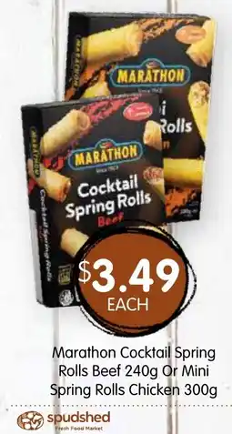 Spudshed Marathon Cocktail Spring Rolls Beef offer