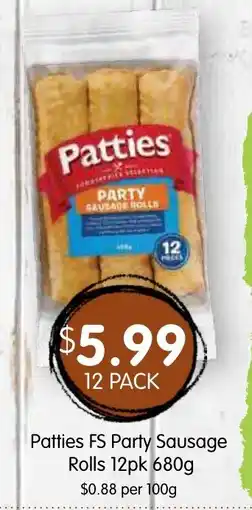Spudshed Patties FS Party Sausage Rolls offer