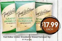 Spudshed Fred Walker Grated, Shredded or Shaved Parmesan offer