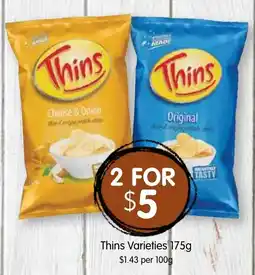 Spudshed Thins Varieties offer