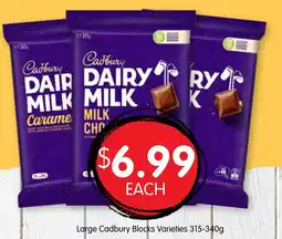 Spudshed Cadbury Dairy Milk Blocks Varieties offer