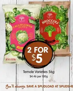 Spudshed Temole Varieties offer