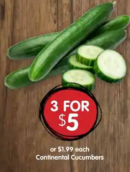 Spudshed Continental Cucumbers offer