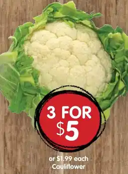 Spudshed Cauliflower offer
