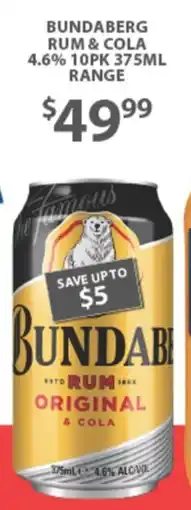 Star Liquor Bundaberg Rum & Cola offer