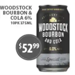 Star Liquor Woodstock Bourbon and Cola offer