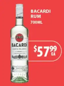 Star Liquor Bacardi rum offer