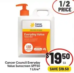 IGA Cancer Council Everyday Value Sunscreen offer