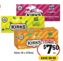 IGA Kirks 10 x 375mL offer