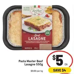 IGA Pasta Master Beef Lasagne offer