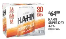 Star Liquor Hahn Super Dry 3.5% Low Carb offer