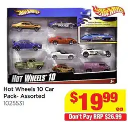 Mr Toys Hot Wheels 10 Car Pack- Assorted offer