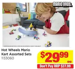 Mr Toys Hot Wheels Mario Kart Assorted Sets offer