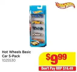 Mr Toys Hot Wheels Basic Car 5-Pack offer