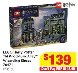 Mr Toys LEGO Harry Potter TM Knockturn Alley™ Wizarding Shops offer