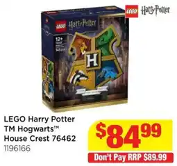 Mr Toys LEGO Harry Potter TM Hogwarts™ House Crest offer