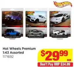Mr Toys Hot Wheels Premium 1:43 Assorted offer