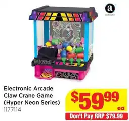 Mr Toys Electronic Arcade Claw Crane Game (Hyper Neon Series) offer