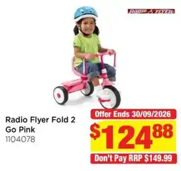 Mr Toys Radio Flyer Fold 2 Go Pink offer