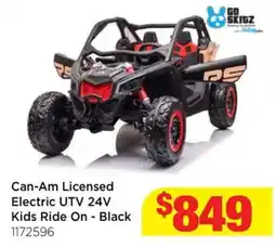Mr Toys Can-Am Licensed Electric UTV 24V Kids Ride On - Black offer