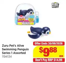 Mr Toys Zuru Pet's Alive Swimming Penguin Series 1 Assorted offer