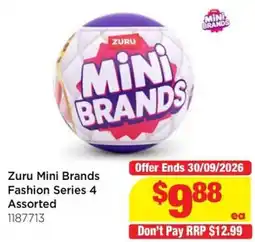 Mr Toys Zuru Mini Brands Fashion Series 4 Assorted offer