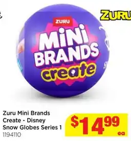 Mr Toys Zuru Mini Brands Create - Disney Snow Globes Series 1 offer