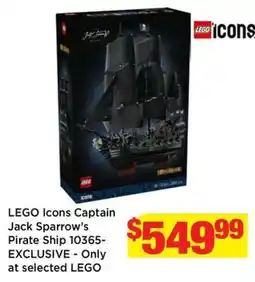 Mr Toys LEGO Icons Captain Jack Sparrow's Pirate Ship offer