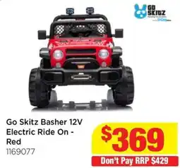 Mr Toys Go Skitz Basher 12V Electric Ride On - Red offer