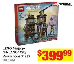 Mr Toys LEGO Ninjago NINJAGO City Workshops 71837 offer